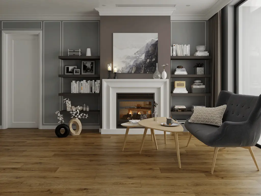 Кварцвиниловый SPC ламинат Alpine Floor Eclipse Super Matt Энигма ECO 21-31 1220×183×4 фото в интерьере